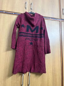 Burgundy Knit Shrug
