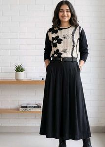 Cozy Floral Knit Sweater