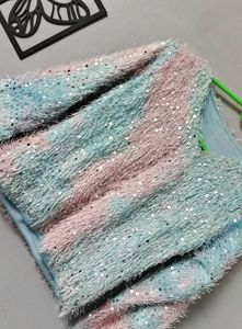 Sparkly Fuzzy Top