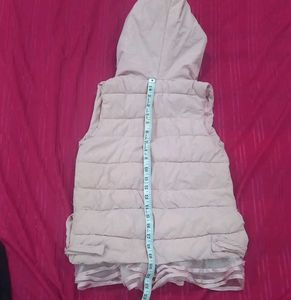 Girls Padded Vest with Fur Hood
