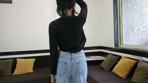 Black Textured Long Sleeve Crop Top