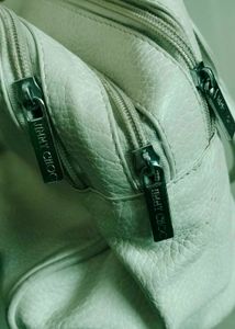 Stylish Cream Leather imported bag