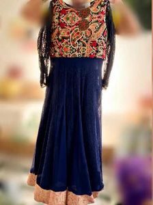 Elegant Embroidered Anarkali Gown