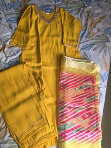 Yellow Kurta Set with Dupatta