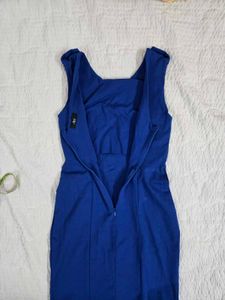 Vibrant Blue Sleeveless Sheath Dress bust 34