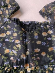 Chic Floral Print Off-Shoulder Dress