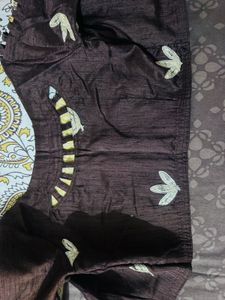 Muave Gota Patti Saree with Silver Embellishments