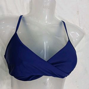 Blue ⭐Cross Front Bikini Top