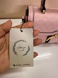 Chic Pink Embossed Crossbody Bag
