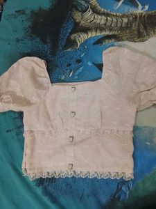 Cute Puff Sleeve Button-Up Top