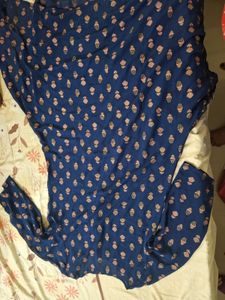 Global Desi Blue Printed Kurta💙