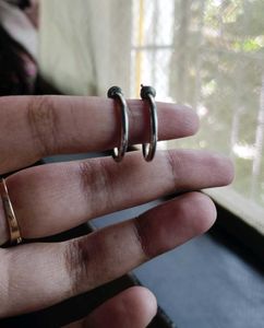 2set Silver Hoops