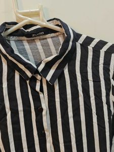 Chic Striped Button-Up Top