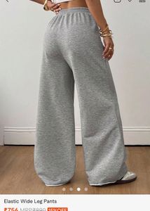 Gray Wide Leg Sweatpants