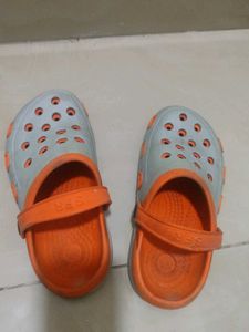Comfortable Orange &amp; Grey Clogs