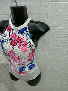 Branded Sexy Floral Print Bodysuit For XS &amp; S