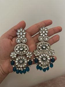 Stunning Teal Stone Dangle Earrings