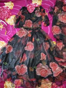 Organza Floral Heavy Flair Lehanga❤️