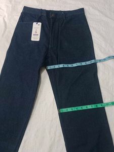 Stylish Blue Denim Straight Leg Pants
