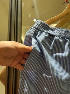 comfortable Striped Wide-Leg Pants