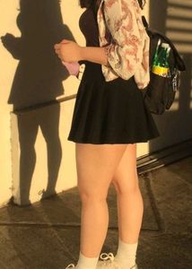 Black Mini Skirt with build in shorts
