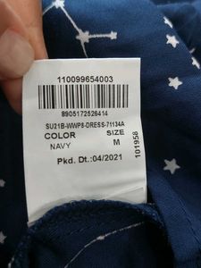 Blue Constellation Print Dress for Women