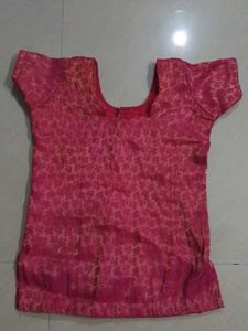 Pink And Blue Lehnaga Without Duppatta