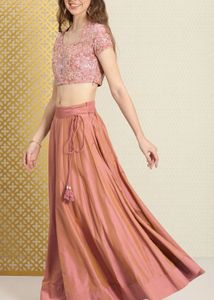 House Of Pataudi Pink Lehenga Set