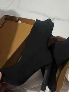 Stylish Black Sock Boots