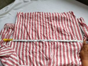 Red &amp; White Striped Button-Up Shirt