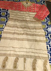 tan color kurta for women full sleeve