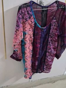Boho Patchwork Print Blouse