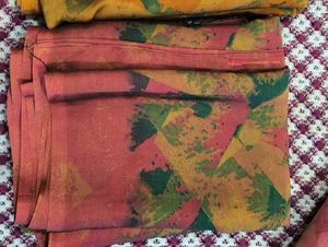 Abstract Print Silk Saree
