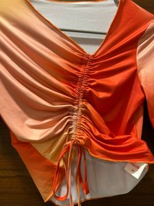 Chic Ruched Ombre Top