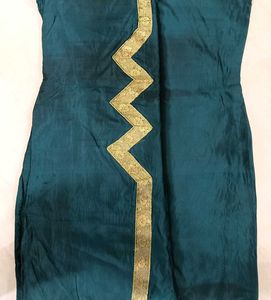 Teal Kurta with Gold Trim
