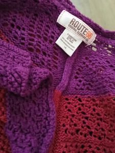 Route 66 Purple Knit Cardigan