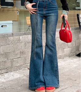 Flared Blue Denim Jeans