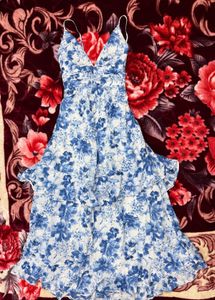 Backless Floral Maxi Dress