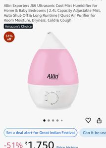 Pink &amp; White Humidifier cum Aroma Diffuser