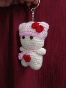 Crochet Kitty Keychain