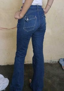 Blue Denim Flare Jeans