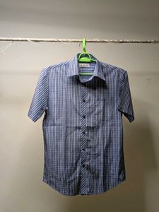 Men's Blue Striped Casual Shirt