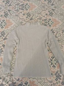 Cozy Ribbed lace Mock Neck Sweater