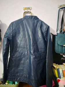 Fort Collins Blue Faux Leather Jacket (Size M)