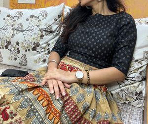 Floral Print Ethnic Skirt