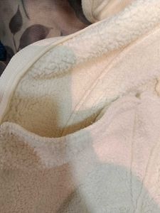 Cozy Off-White Sherpa Zip-Up Jacket