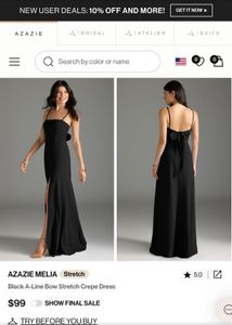 Black party Dress with Thigh Slit