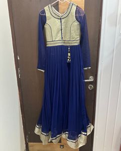 Elegant Royal Blue Ethnic Gown