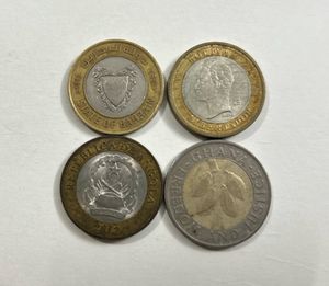 Set Of 4 Bimetallic Coins