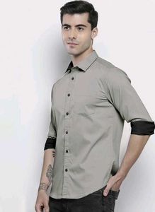 Premium Light Grey Formal Shirt for Men | Full Sle